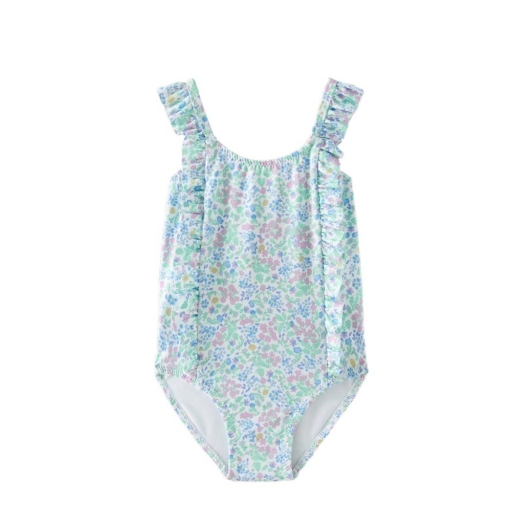 Zara Liberty print girls floral bathing suit 9/10